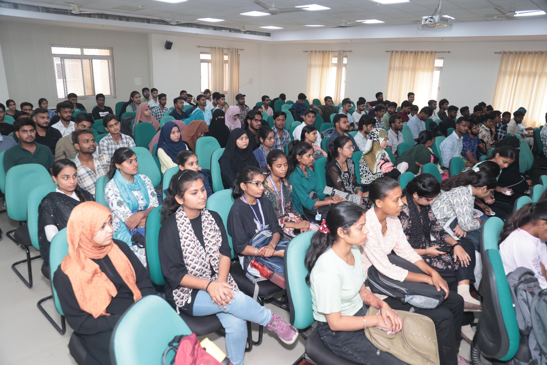 A sensitization session conducted for students at Moinuddin Chishti University, Lucknow.